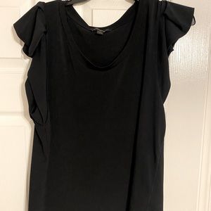 Banana Republic black ruffle sleeve blouse size large